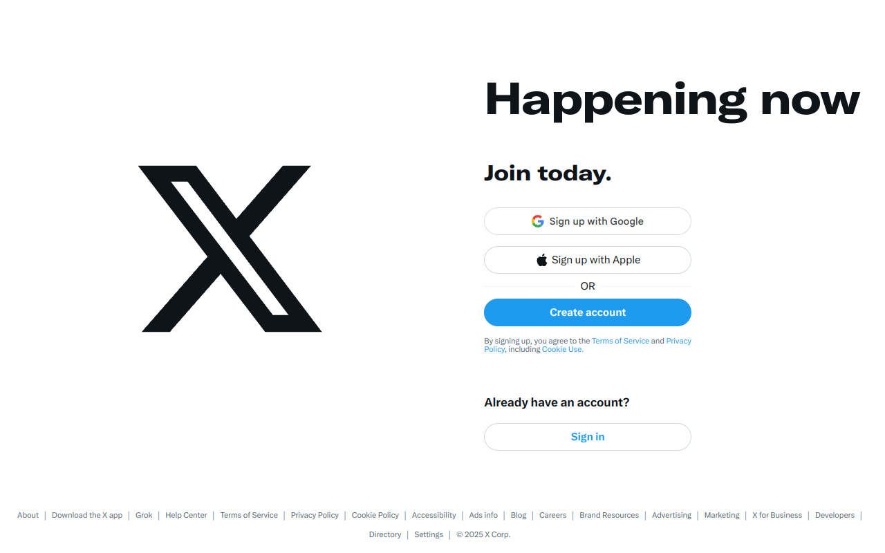 Screenshot of X (Formerly Twitter): Join the Global Conversation in Real-Time